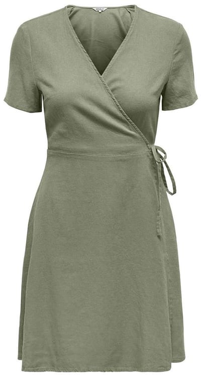 Only Addiction-caro Korte Mouwen Korte Jurk Groen XS Vrouw