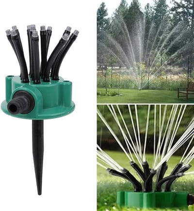 Allecta - Roterende sproeier voor tuinirrigatie met 360 graden bereik - Automatisch bewateringsgereedschap voor tuin en landbouw