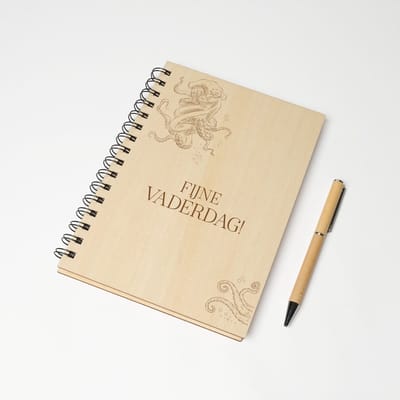 Notitieboek A5 - Luxe balpen - Cadeau - Vaderdagscadeau - Notitieboek - Cadeau vaderdag - Vaderdag - Vaderdag cadeau - Octopus