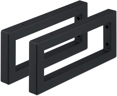 Plankdrager - set van 2 - 35 cm - voor planken en wastafels - staal - zwart