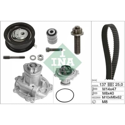 Schaeffler Ina Waterpomp + distributieriem set PowerGrip® INA 530 0377 31