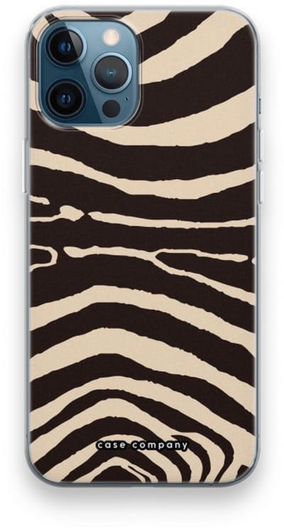Case Company® - Hoesje geschikt voor iPhone 12 Pro hoesje - Arizona Zebra - Soft Cover Telefoonhoesje - Bescherming aan alle Kanten en Schermrand