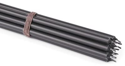 10 Stuks Zwarte Druipvrije Stokkaarsen 29cm - Rituele Kaarsen van Premium Paraffine Wax