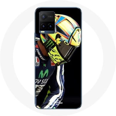 Coque - Valentino Rossi - Y21s 2021 / Y21 2021 - Silicone - Souple - Numéro 46 noir