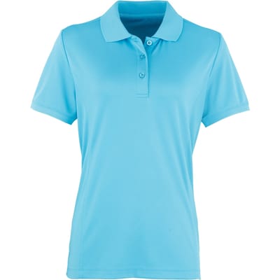 Premier Dames/dames Coolchecker korte mouw Pique Polo T-Shirt (Turquoise)