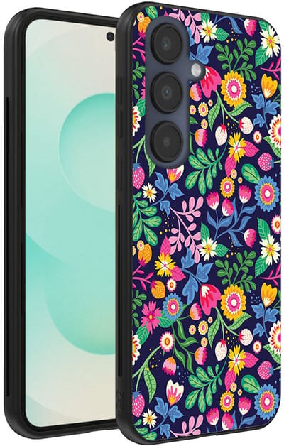 Smartphonica Telefoonhoesje Geschikt voor Samsung Galaxy S25 Plus met bloemen opdruk - TPU backcover case flower design geschikt voor Samsung Galaxy S25 Plus