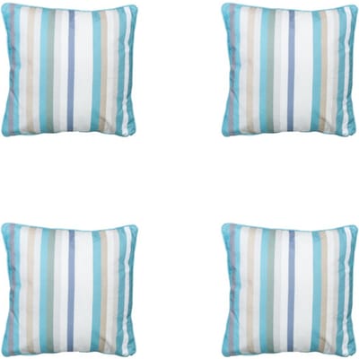 Madison - Sierkussen Righe azure - Ca. 50x50 cm - Set van 4