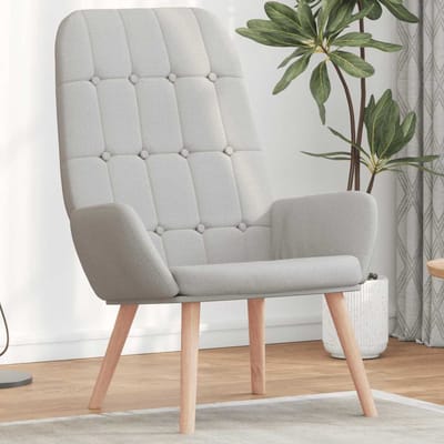 vidaXL Relaxstoel stof wolk grijs