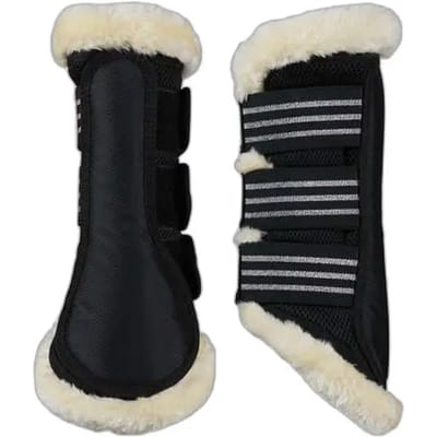 Closed front paardenlaarzen met bont en peesbescherming Horze Lincoln