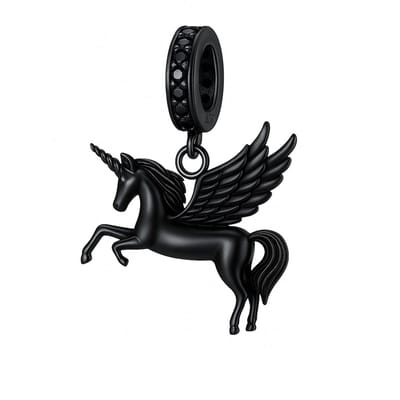 Bedel Pegasus – Vliegend Paard – Zilver – Eenhoorn - RomyStones – Fantasy - Voor je bedelarmband