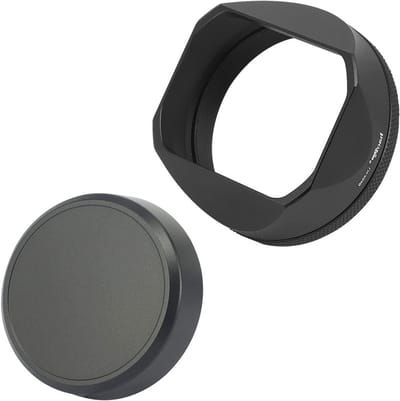 Vierkante metalen lenskap voor Fuji FinePix X100V X100F X100 X100S X100T X70 camera met 49mm adapterring en beschermkap - perfect voor lensbescherming en vermindering van lensflare