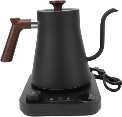 Elektrische waterkoker - Zwanenhals ketel - Koffie en thee zetten - Nauwkeurige temperatuurregeling - 900 ml - Zwart