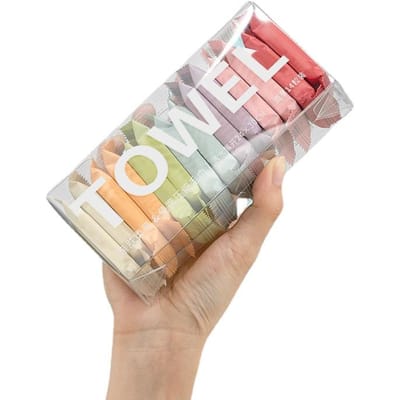 14 stks/set Gezichtshanddoek Gecomprimeerd Draagbare Reizen Niet-geweven Wegwerphanddoek 14pcs