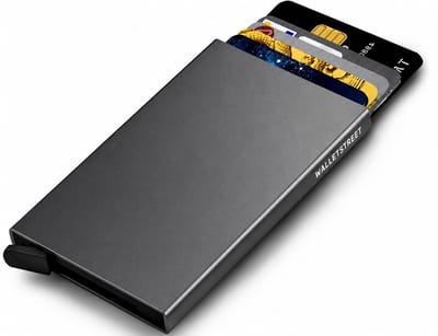 Walletstreet Pasjeshouder 8 pasjes Portemonnee, creditcardhouder, mannen, Met RFID Technologie – Grijs