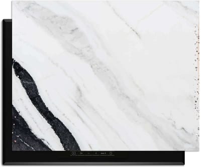 KitchenArt - Marble Blush - Inductie Beschermer - 76x51.5 cm - Kookplaat Beschermer - Luxe Afdekplaat Inductieplaat - Anti-slip & Oprolbaar - Beschermmat Inductiekookplaat