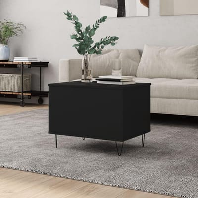 Salontafel met Lift-Top - Bijzettafel Koffietafel - Woonkamer Inrichten - Verborgen Opbergruimte - 60x44.5x45 cm - Zwart