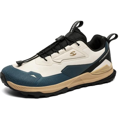 HOBIBEAR Wandelschoenen voor Heren Dames Elastische Band Antislip Sneakers Comfortabele Outdoor Reizen Hardloopschoenen 40 black