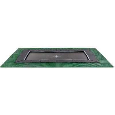 EXIT Dynamic Trampoline 275x458cm - met Freezone Veiligheidstegels - Groundlevel - groundlevel Trampoline - Rechthoekig - Voor Kinderen - Zwart