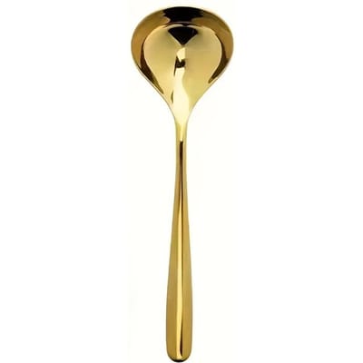 Cuillère à soupe durable en acier inoxydable avec long manche - Grande cuillère de service épaisse pour adultes, Idéale pour un usage domestique et en restaurant 1pc