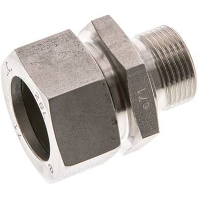 G 3/4'' Buitendraad x 28L RVS Rechte Snijring Koppeling 160 Bar DIN 2353 - FL2S-MC-ST-034G-28-L