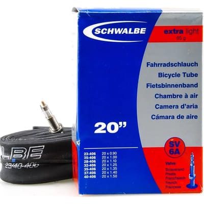Schwalbe SV6A X-Light - Binnenband Fiets - Frans Ventiel - 40 mm - 20 x 1 1/8 - 1 1/4 - 150