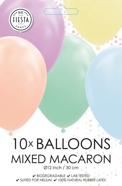 Ballonnen Macarons Pastel 10x