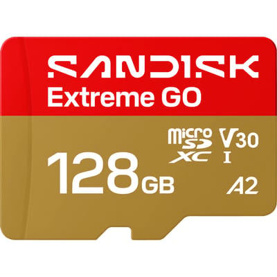 SanDisk microSDXC Extreme GO 128GB (UHS-I, R240MB/s / W120MB/s, 5K)