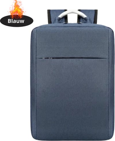 Nivard Laptoptas Krasbestendig - Laptop Sleeve - Rugtas - Schoudertas - Laptoshoes - Kantoortas - Dames & Heren - Blauw Zonder USB