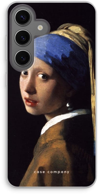 Case Company® - Hoesje geschikt voor Samsung Galaxy S24 hoesje - The Pearl Earring - Soft Cover Telefoonhoesje - Bescherming aan alle Kanten en Schermrand