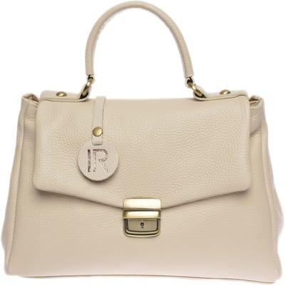 Isabella Rhea Beige Rundleer Tas
