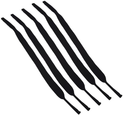 Dailygoods- Brillenhouder Elastisch - 5 Stuks - Neopreen - Zwart - Sportbrillen - Ademend - 42 x 2 cm - Brilband