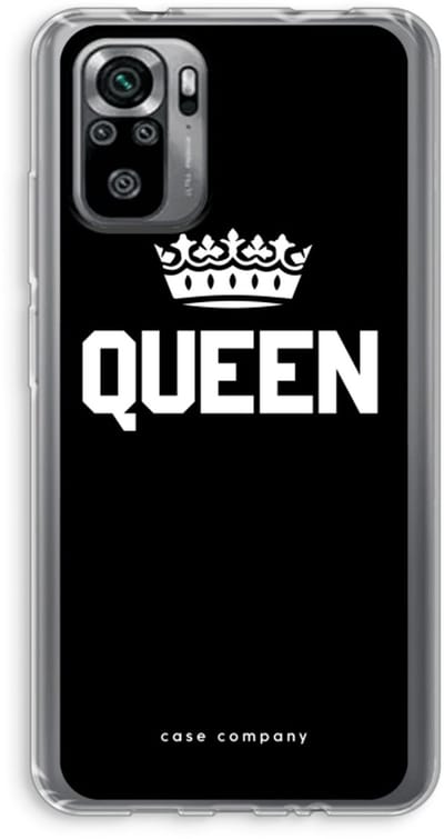 Case Company® - Hoesje geschikt voor Xiaomi Redmi Note 10S hoesje - Queen zwart - Soft Cover Telefoonhoesje - Bescherming aan alle Kanten en Schermrand