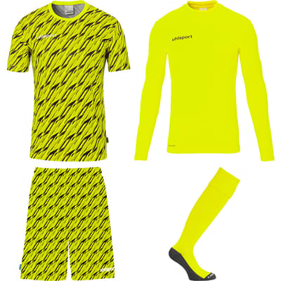 Uhlsport Progressive Goalkeeper Bundle Fluo Yellow Black