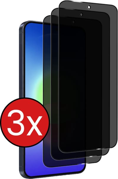 Screenprotector - 3 Stuks - Geschikt voor Samsung Galaxy A27 - Privacy Filter - Beschermglas - Gehard Glas - Tempered Glass - Screen Protector