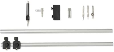 Stangpasser voor grote cirkels tot 1280 mm met accessoires