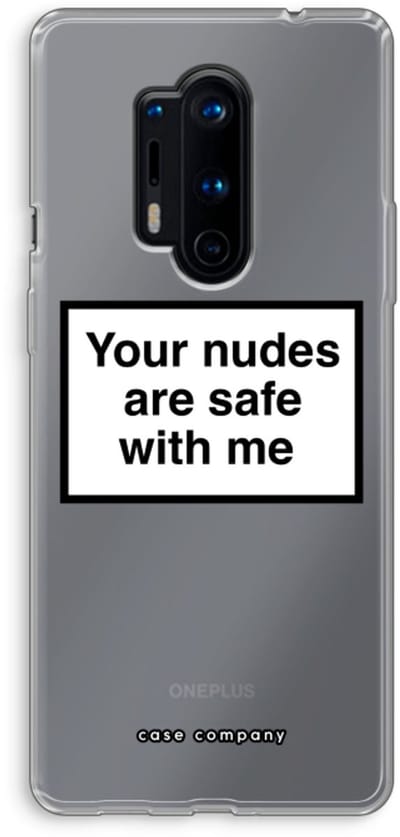 Case Company® - Hoesje geschikt voor OnePlus 8 Pro hoesje - Safe with me - Soft Cover Telefoonhoesje - Bescherming aan alle Kanten en Schermrand