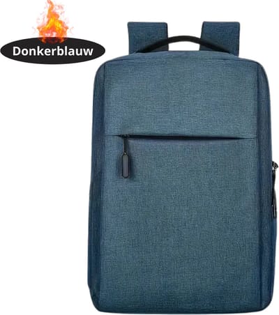 Nivard Laptoptas Krasbestendig - Laptop Sleeve - Rugtas - Schoudertas - Laptoshoes - Kantoortas - Dames & Heren - Donkerblauw Zonder USB