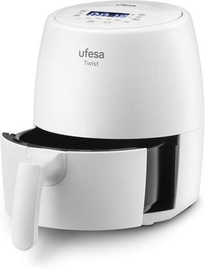 Heteluchtfriteuse - Olievrije Frituur - Gezond Koken - 360° Luchtcirculatie - 2 Liter - Wit
