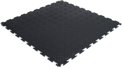 Rubbermagazijn - PVC kliktegel traanplaat zwart 530x530x4mm - winkel - showroom - garage - prijs per stuk