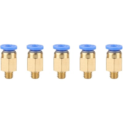 5 stuks 3D-printeraccessoires PC4M6 rechte pneumatische verbinding buitendiameter 4 mm