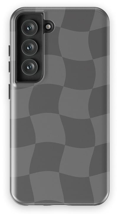 Checkered Warp Hoesje Samsung Galaxy S23 | Geschikt Voor Mag | Uniek Design Hoesje | Beschermhoes Samsung Galaxy S23 Grey Motion