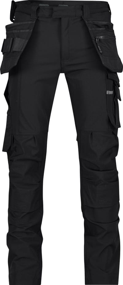 Stretch holsterzakkenbroek met kniezakken