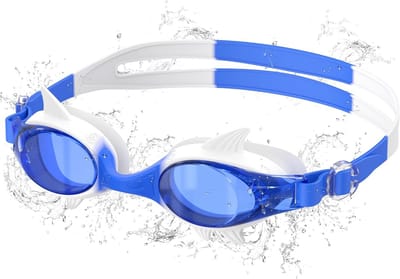 Thijox - Uniseks Kind Zwembril - Shark Look - 180 Graden HD Groothoekzicht - Anti-condens en UV-bescherming - Zwemaccessoires voor Kinderen van 3-10 J