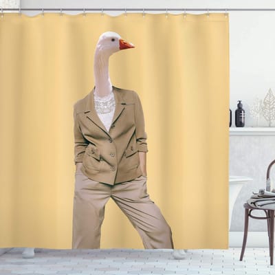 ABAKUHAUS Douchegordijn – Hipster – 175x200 cm – Pastel Bruin