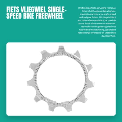 Dailygoods- Fiets Vliegwiel Hoogwaardig Staal - 11T/12T/13T - Single-speed - Vrijloop - Fietsnaaf - Hoge Prestaties