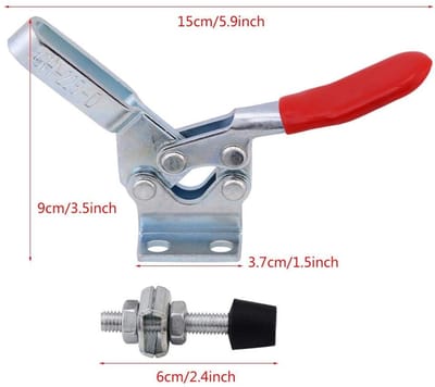 Dailygoods- Quick Clamp 227Kg - Werkbankbevestiging - Tuimelmechanisme - Verstelbare Drukpunten - Comfortabele Handgrepen - Eenvoudige Bediening - Klem