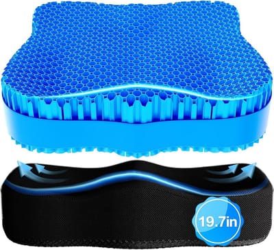 Ergonomisch Gel Zitkussen 9 cm Dik - Drukverlagend voor Kantoorstoel, Ergonomische Stoelkussen voor Rugpijn en Sciatica