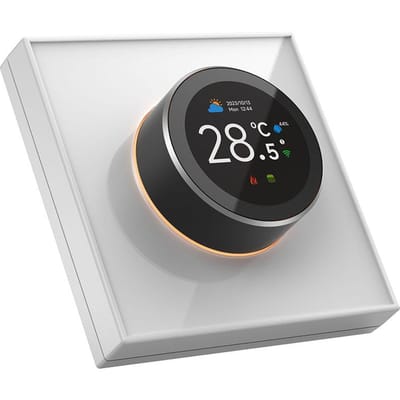 TUYA Slimme Thermostaat voor Huis 1.32   Scherm WIFI Temperatuurregelaar met 7 Sfeerlichten voor GB wit