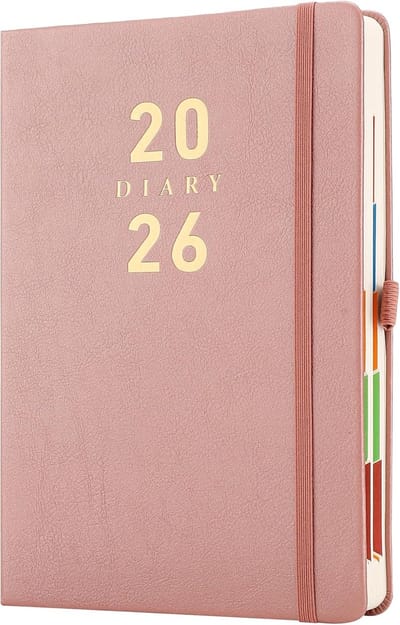 Dagboek Planner 2026 - Agenda Organizer - Productiviteit Verhogend - Pagina per Dag - A5 - Roségoud