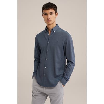 We Fashion Shirt Dark Blue Maat: XS | Casual Overhemden Outlet | Heren | Blauw